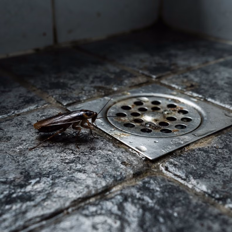 German cockroach on a kitchen surface