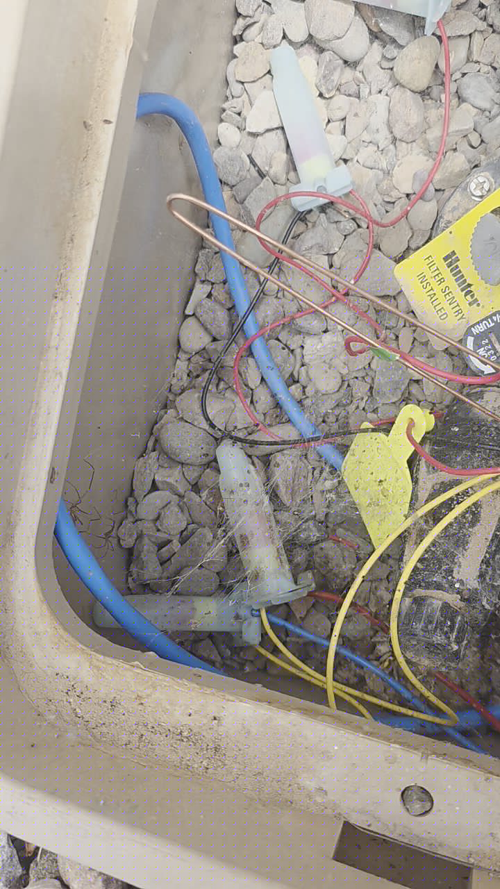 Heavy webbing inside a ground utility box