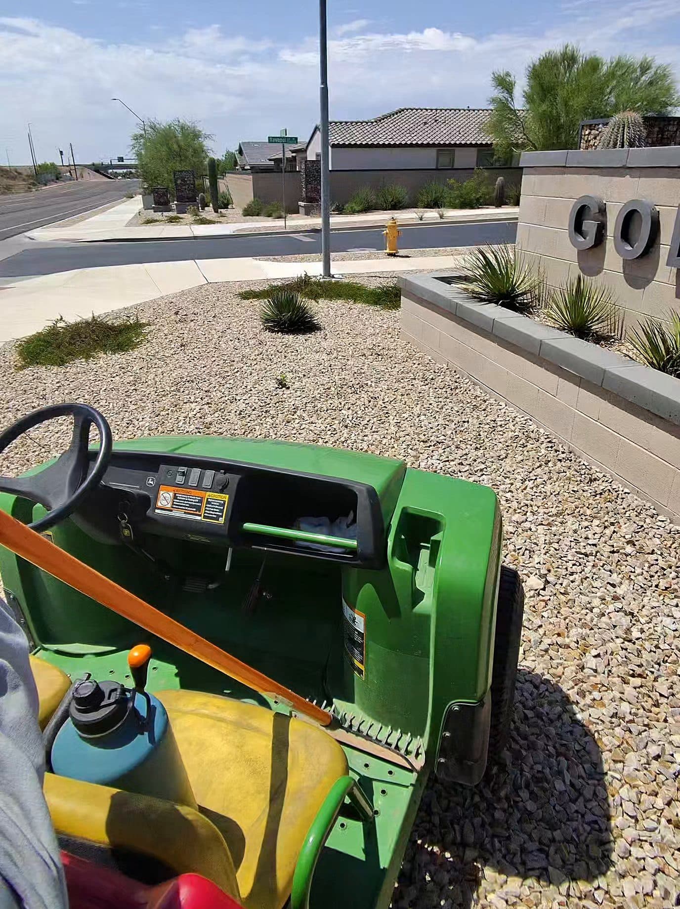 Pest-control utility vehicle serving a community property